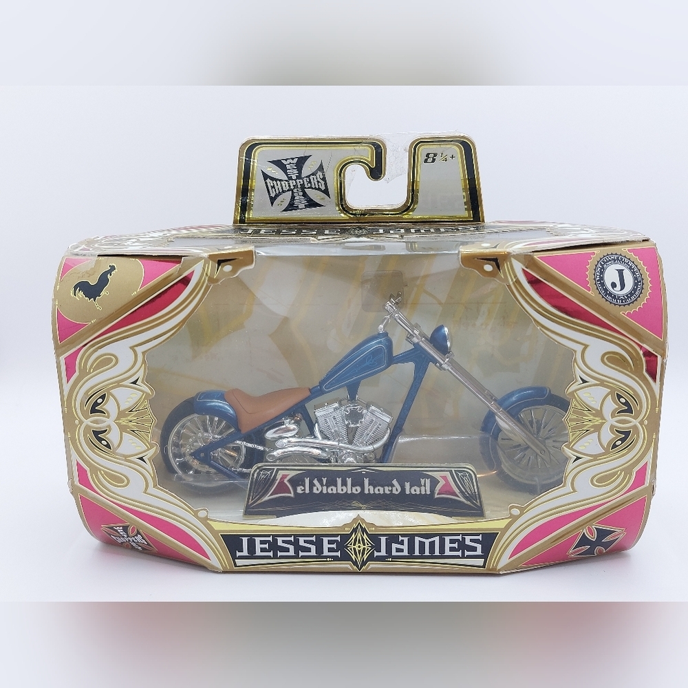 West‎ Coast Choppers Jesse James El Diablo hard tail Blue Motorcycle